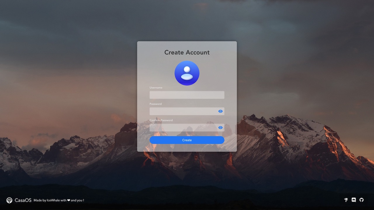 Create CasaOS Account